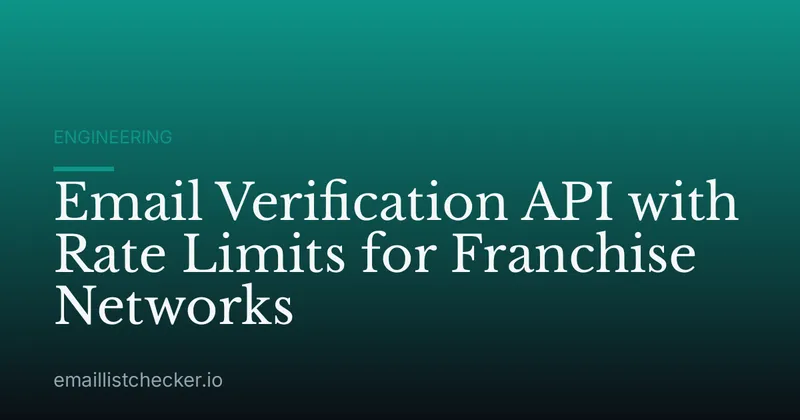 Email Verification API with Rate Limits for Franchise Networks