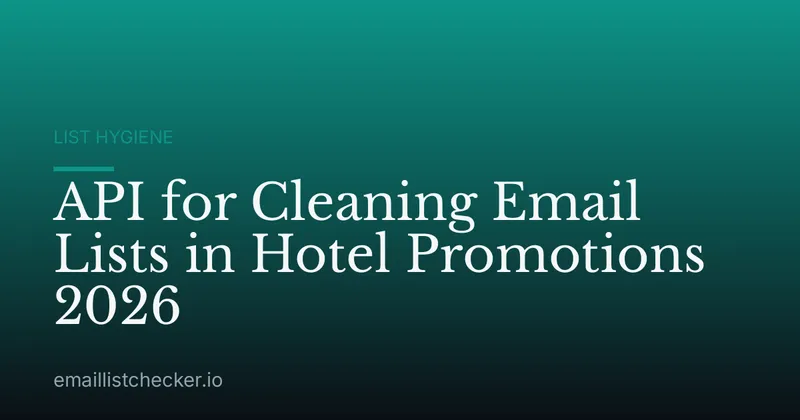API for Cleaning Email Lists in Hotel Promotions 2026