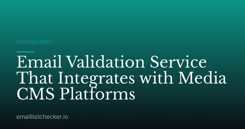 Email Validation Service That Integrates with Media CMS Platforms