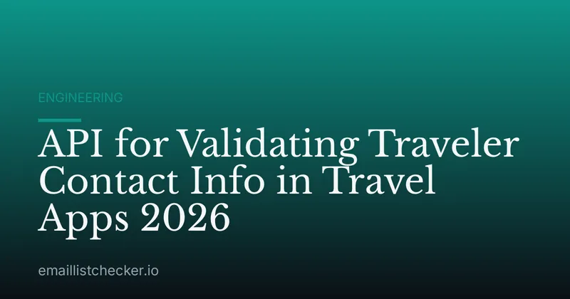 API for Validating Traveler Contact Info in Travel Apps 2026