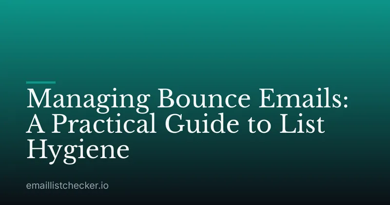Managing Bounce Emails: A Practical Guide to List Hygiene