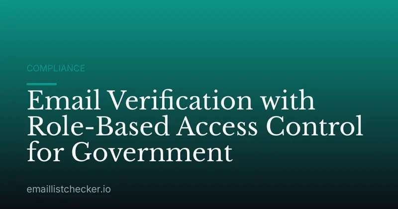 Email Verification with Role-Based Access Control for Government