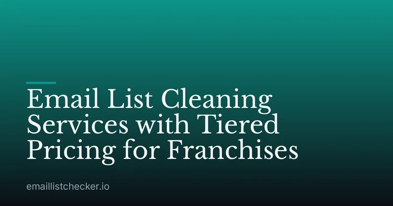 Email List Cleaning Services with Tiered Pricing for Franchises