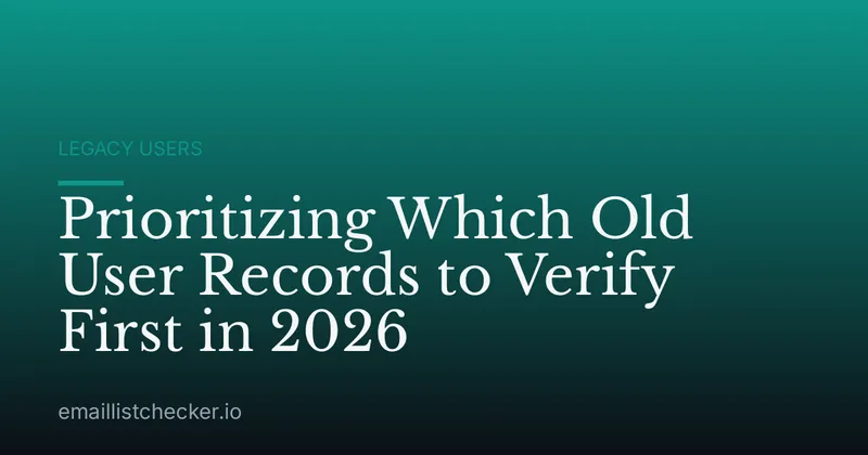 Prioritizing Which Old User Records to Verify First in 2026