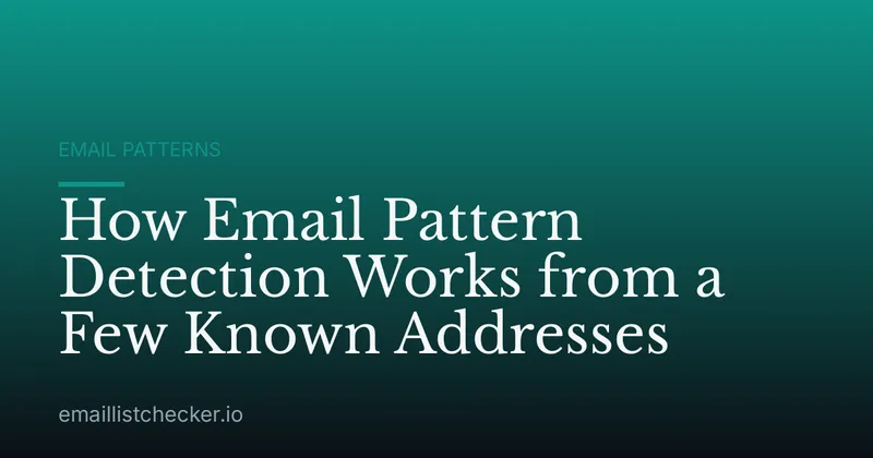 How Email Pattern Detection Works from a Few Known Addresses
