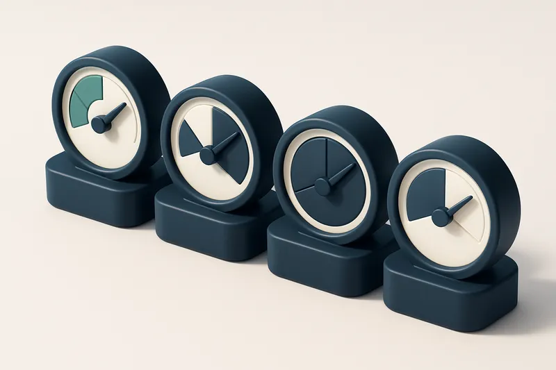 a row of four gauge dials showing valid, invalid, risky, and catch-all levels