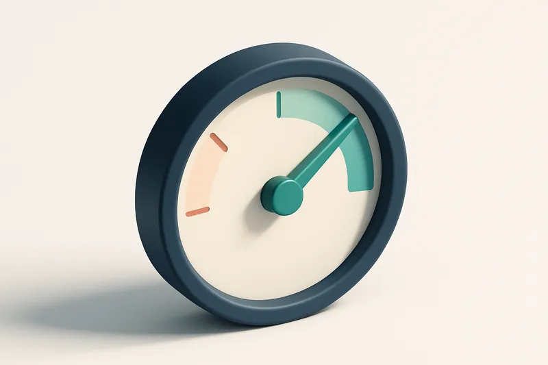 a single gauge dial with a green needle at 100%