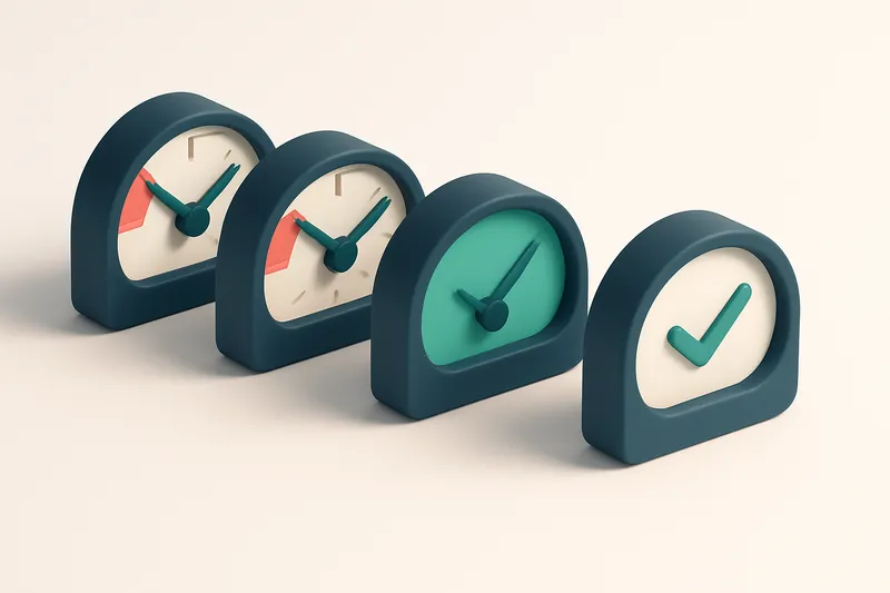 A row of four gauges showing high accuracy, medium bounce, low engagement, and clean list