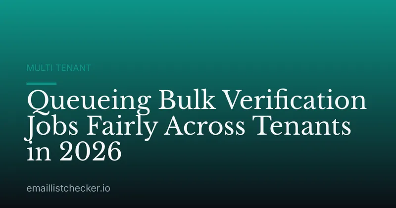 Queueing Bulk Verification Jobs Fairly Across Tenants in 2026