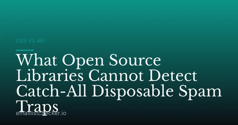 What Open Source Libraries Cannot Detect Catch-All Disposable Spam Traps