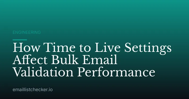 How Time to Live Settings Affect Bulk Email Validation Performance