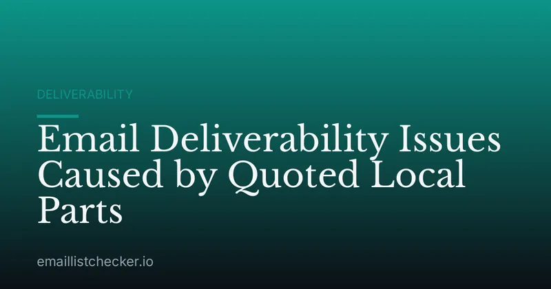 Email Deliverability Issues Caused by Quoted Local Parts