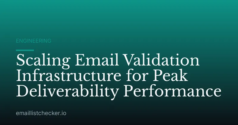 Scaling Email Validation Infrastructure for Peak Deliverability Performance