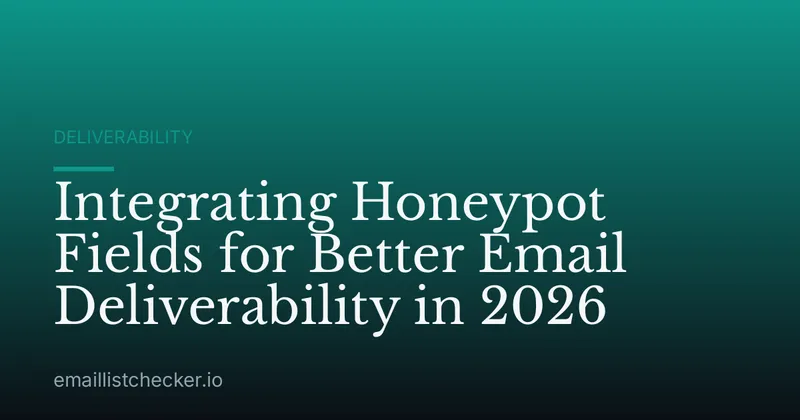 Integrating Honeypot Fields for Better Email Deliverability in 2026