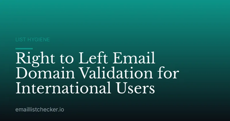 Right to Left Email Domain Validation for International Users