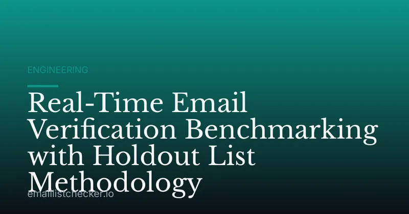 Real-Time Email Verification Benchmarking with Holdout List Methodology