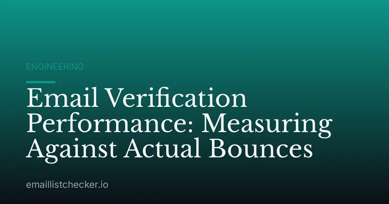 Email Verification Performance: Measuring Against Actual Bounces