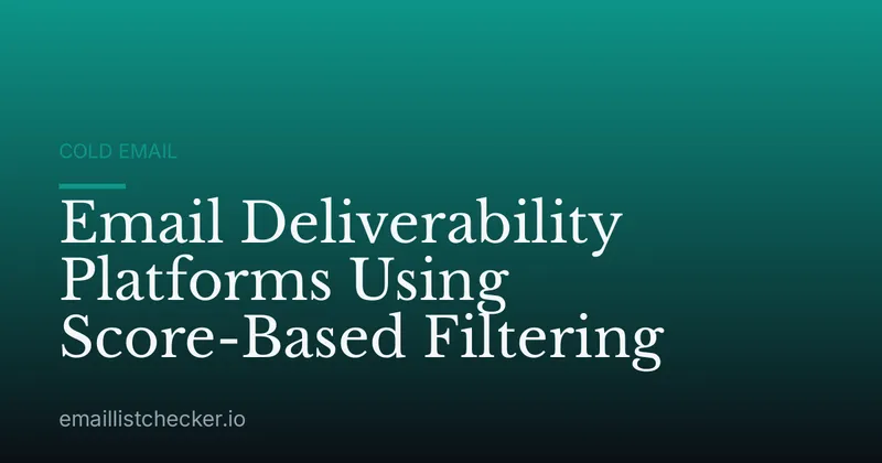 Email Deliverability Platforms Using Score-Based Filtering