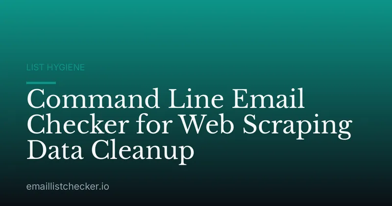 Command Line Email Checker for Web Scraping Data Cleanup