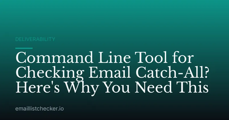 Command Line Tool for Checking Email Catch-All? Here's Why You Need This