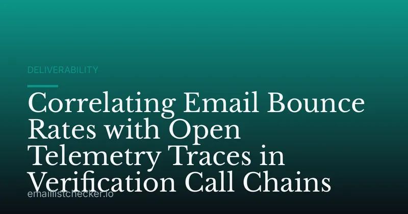 Correlating Email Bounce Rates with Open Telemetry Traces in Verification Call Chains
