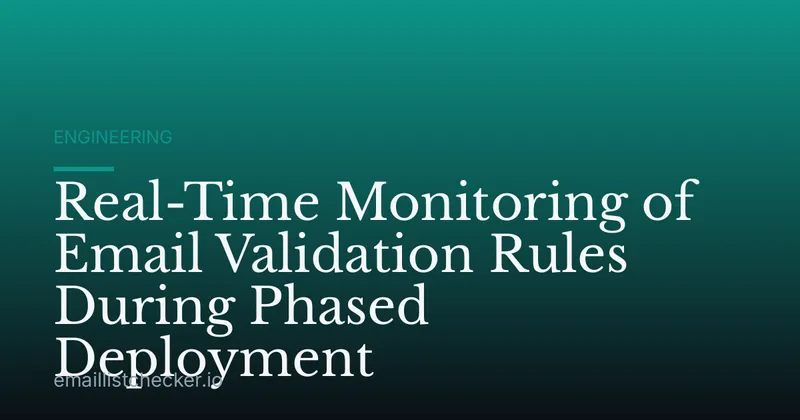 Real-Time Monitoring of Email Validation Rules During Phased Deployment