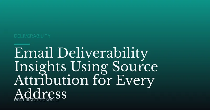Email Deliverability Insights Using Source Attribution for Every Address