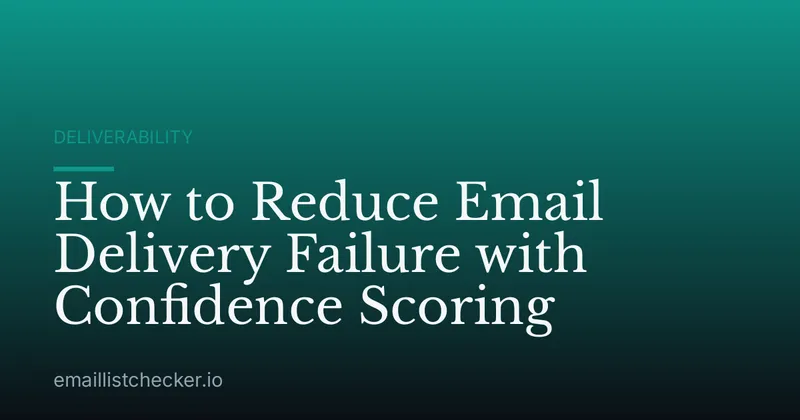 How to Reduce Email Delivery Failure with Confidence Scoring