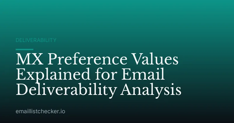 MX Preference Values Explained for Email Deliverability Analysis
