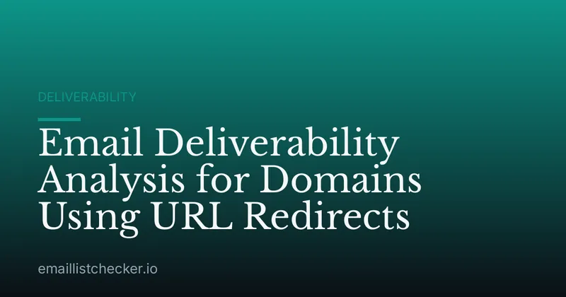 Email Deliverability Analysis for Domains Using URL Redirects