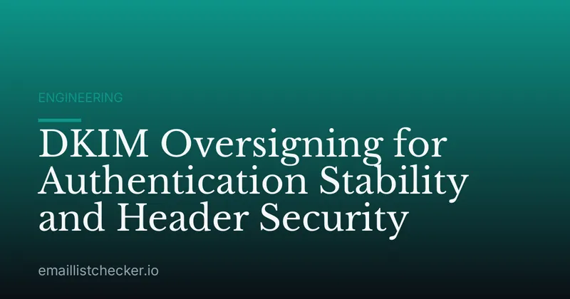 DKIM Oversigning for Authentication Stability and Header Security