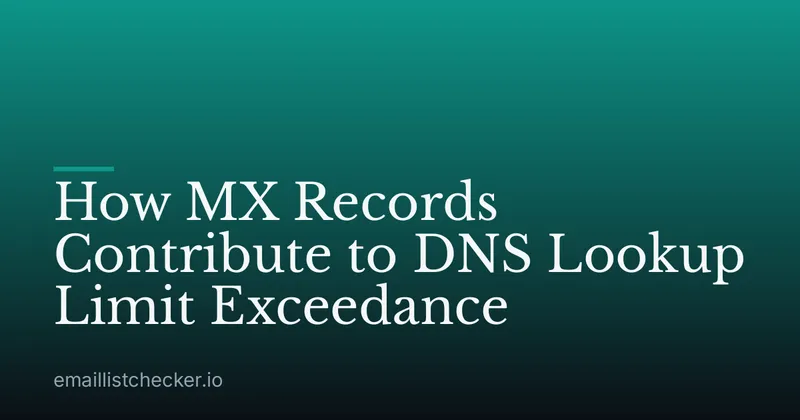 How MX Records Contribute to DNS Lookup Limit Exceedance