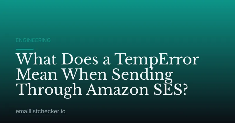 What Does a TempError Mean When Sending Through Amazon SES?
