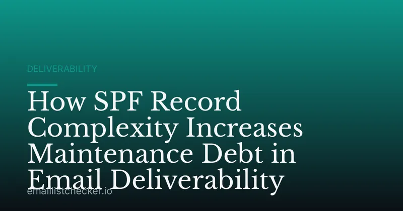 How SPF Record Complexity Increases Maintenance Debt in Email Deliverability