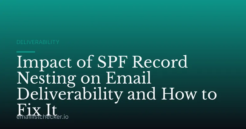 Impact of SPF Record Nesting on Email Deliverability and How to Fix It
