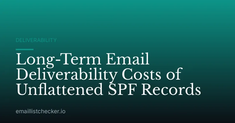 Long-Term Email Deliverability Costs of Unflattened SPF Records