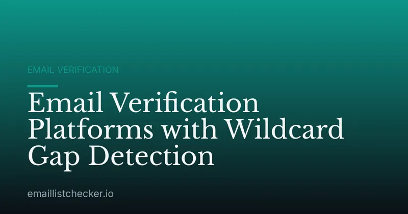 Email Verification Platforms with Wildcard Gap Detection
