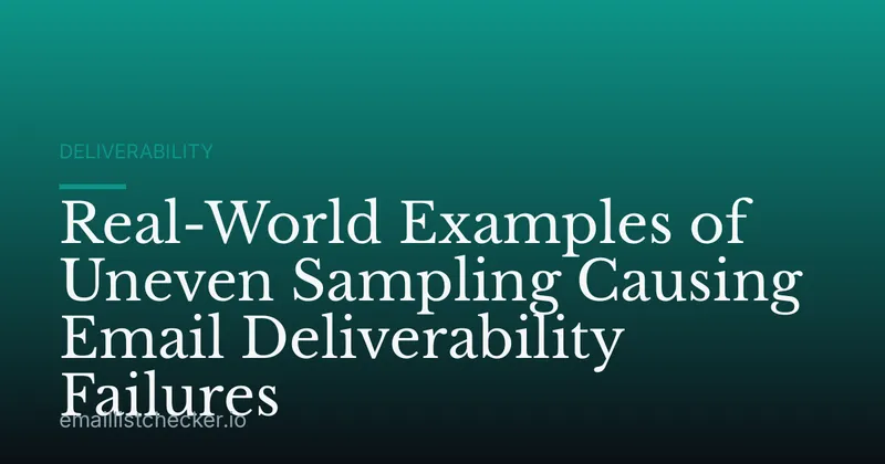 Real-World Examples of Uneven Sampling Causing Email Deliverability Failures