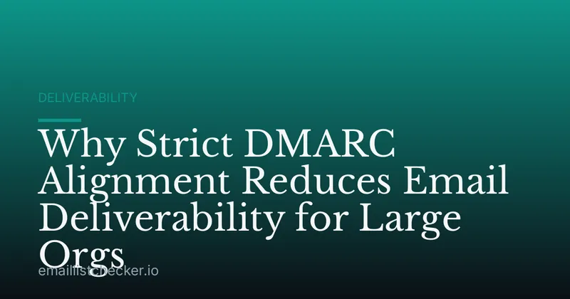 Why Strict DMARC Alignment Reduces Email Deliverability for Large Orgs