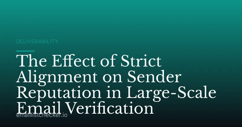 The Effect of Strict Alignment on Sender Reputation in Large-Scale Email Verification