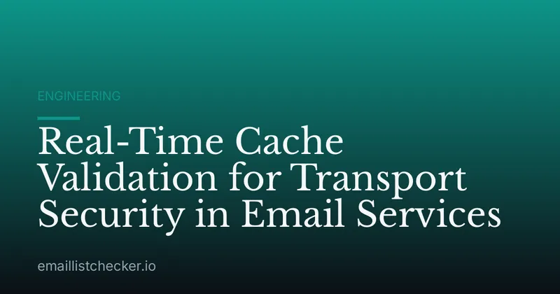 Real-Time Cache Validation for Transport Security in Email Services