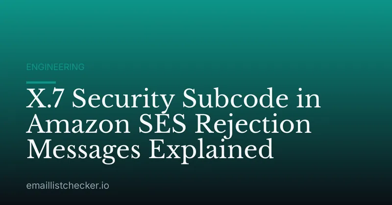 X.7 Security Subcode in Amazon SES Rejection Messages Explained