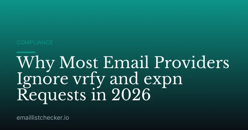 Why Most Email Providers Ignore vrfy and expn Requests in 2026