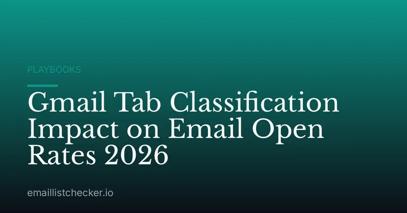 Gmail Tab Classification Impact on Email Open Rates 2026