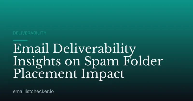 Email Deliverability Insights on Spam Folder Placement Impact