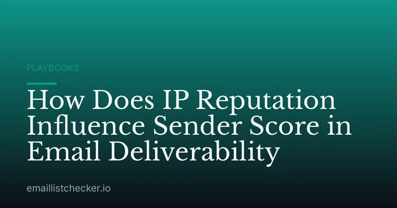 How Does IP Reputation Influence Sender Score in Email Deliverability