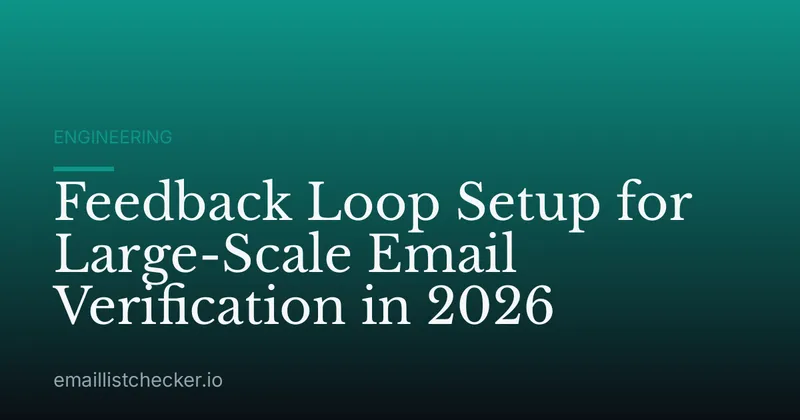 Feedback Loop Setup for Large-Scale Email Verification in 2026