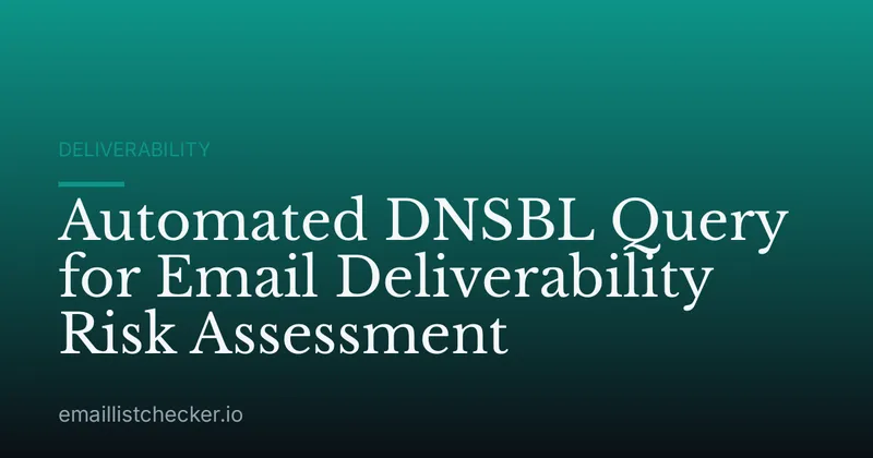 Automated DNSBL Query for Email Deliverability Risk Assessment