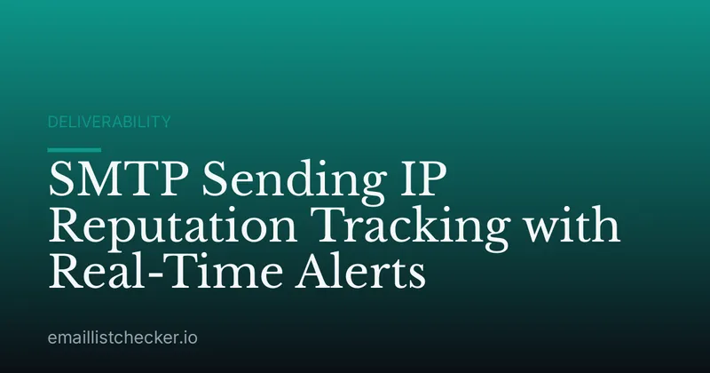 SMTP Sending IP Reputation Tracking with Real-Time Alerts