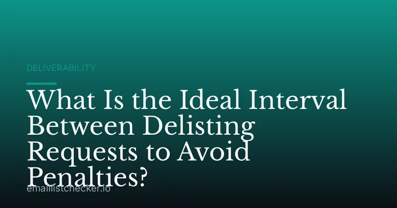 What Is the Ideal Interval Between Delisting Requests to Avoid Penalties?